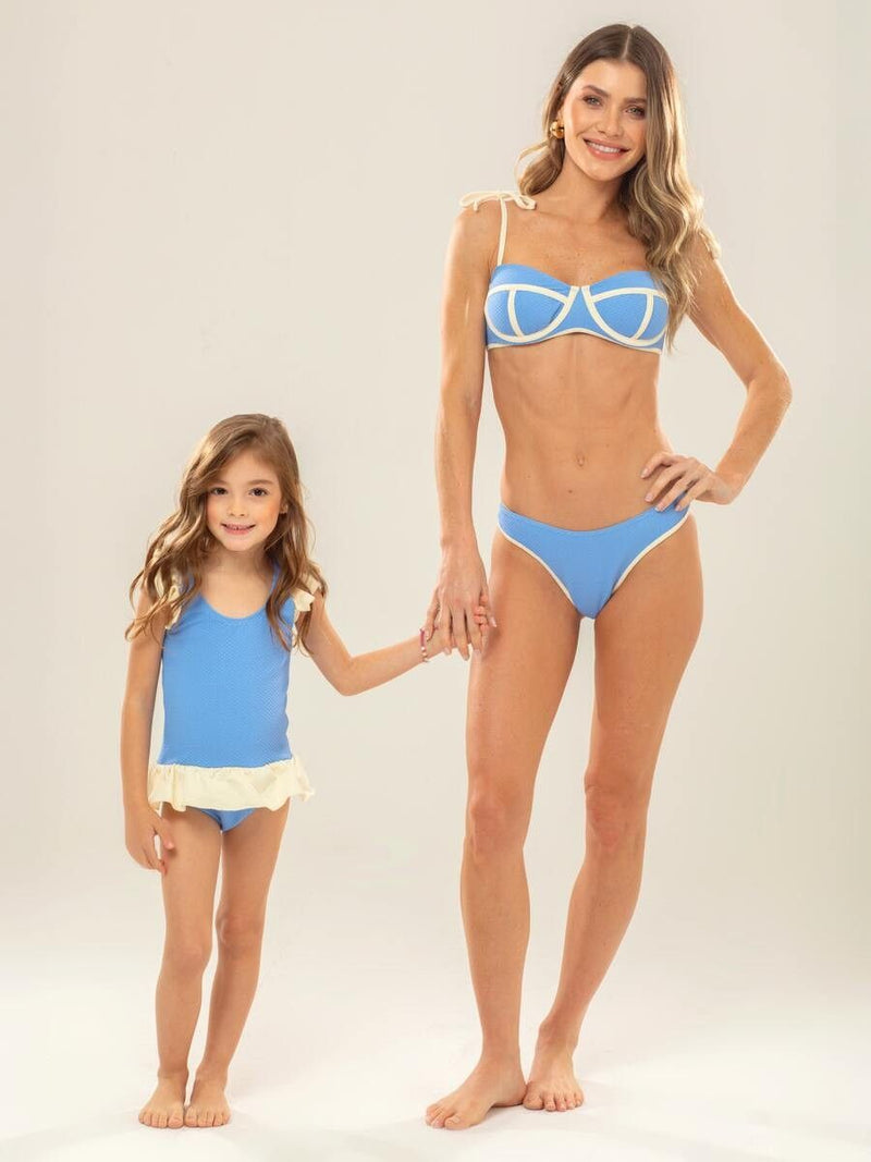 biquíni e maiô infantil azul 9119 brazil del mar