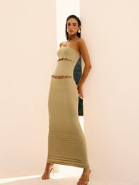 conjunto maiô e saia azaleia verde 0470 oásis resortwear