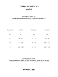 Tabela de medidas