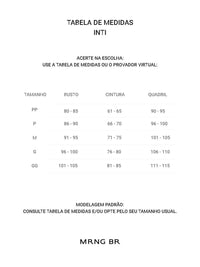 Tabela de medidas