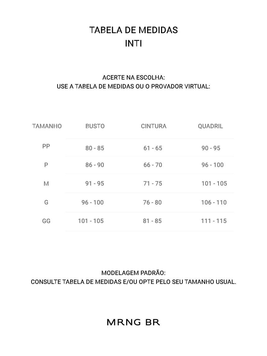 Tabela de medidas