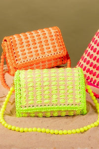 clutch de palha calle neon 338 lis fiaschi