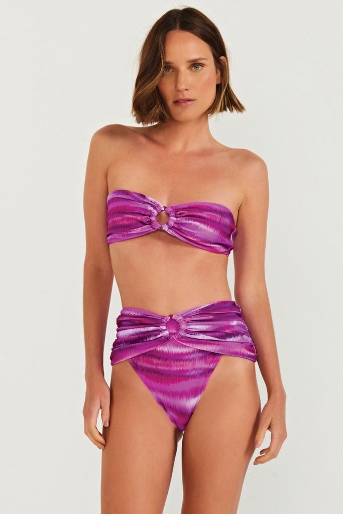 conjunto biquíni hot pants agata rosa T89 triya