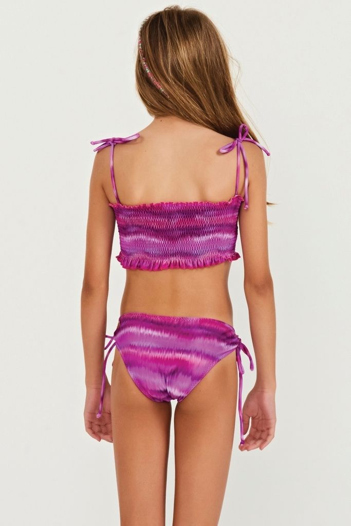 conjunto biquíni infantil wika agata rosa BB08 triya