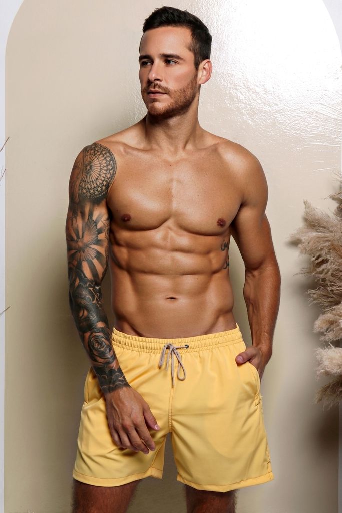 shorts masculino amarelo 607 karla vivian