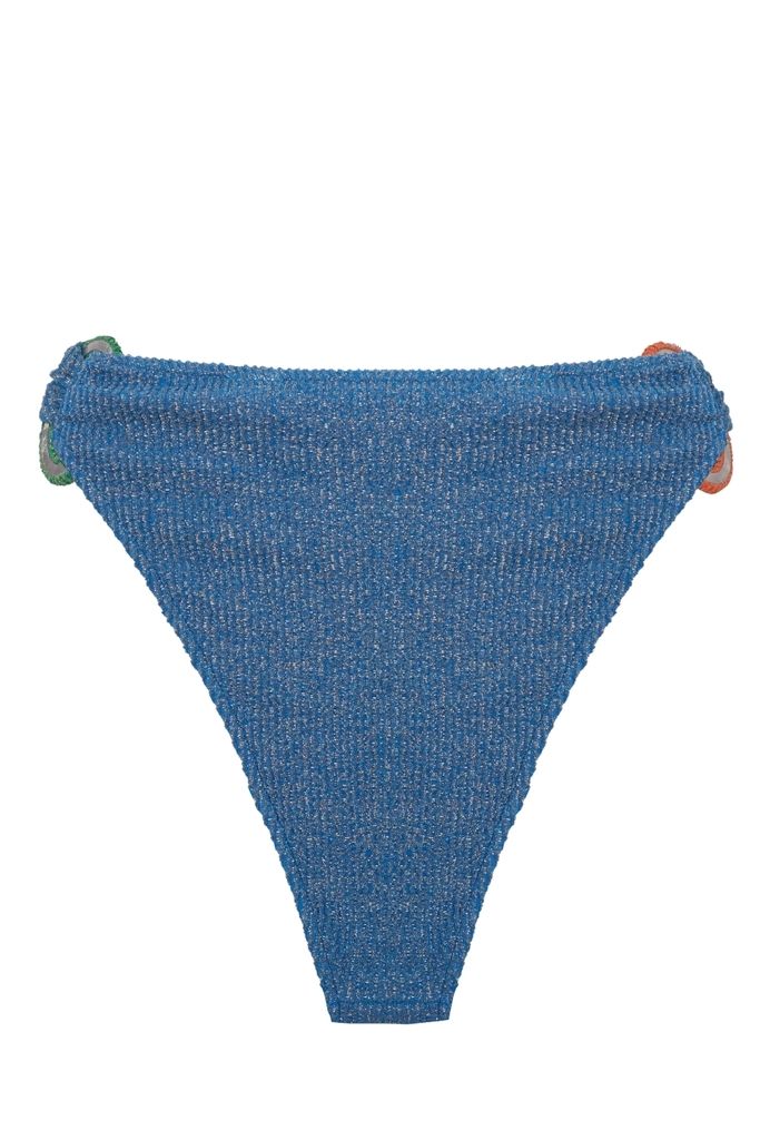 tanga hot pants lurex blue SB35 ripple bb