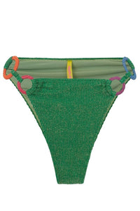 tanga hot pants lurex green SB35 ripple bb