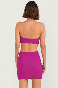 vestido canelado bety fúcsia VE45 triya