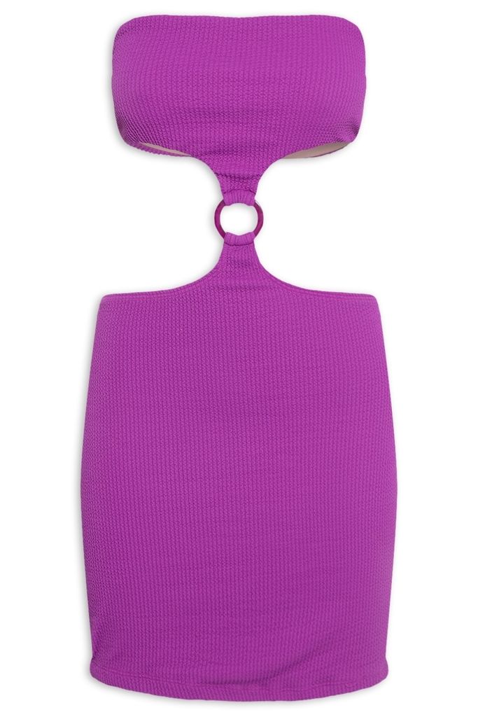 vestido canelado bety fúcsia VE45 triya
