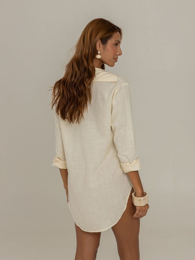 chemise linho pérola 9097 brazil del mar