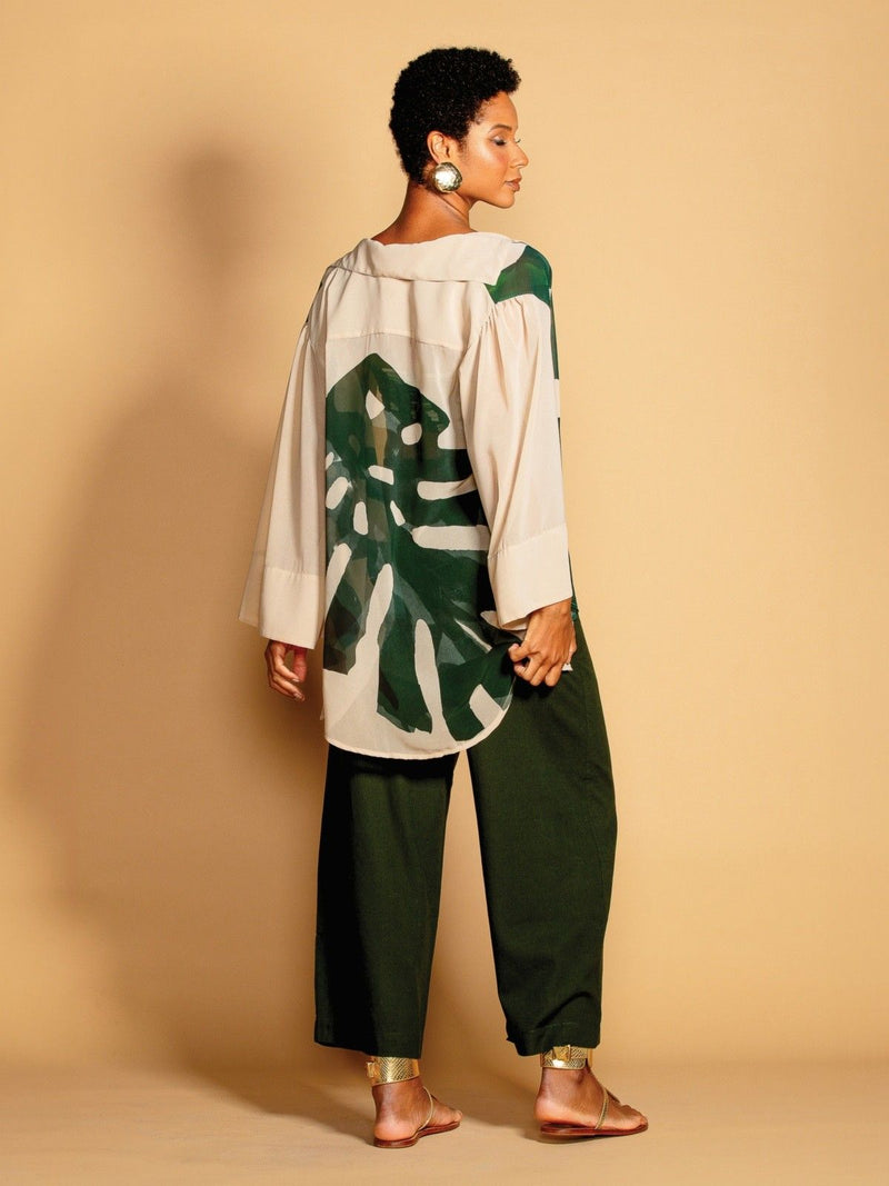 calça wide verde ventura 1049 de chelles