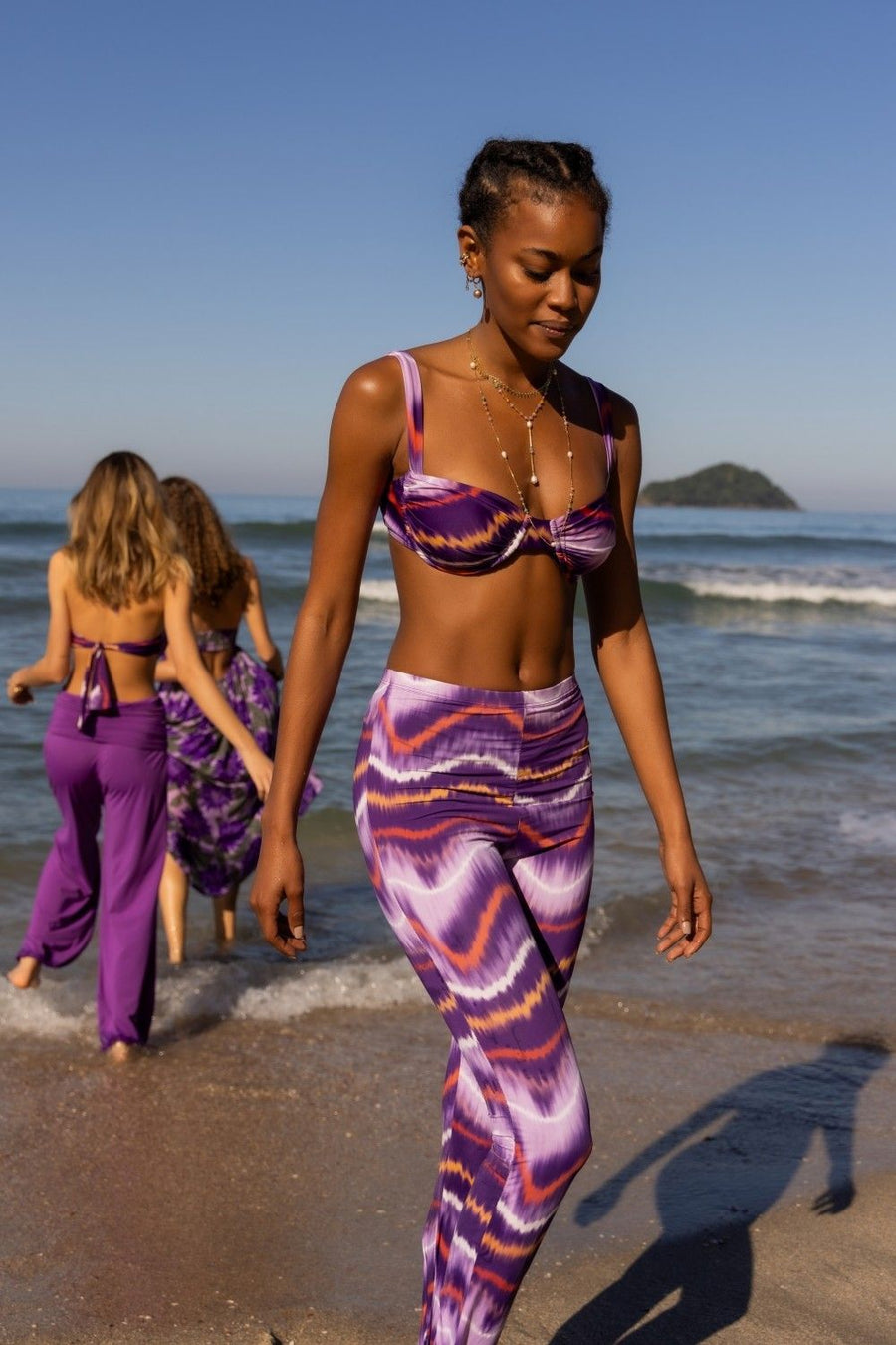 calça boots tie dye purple CL03 triya