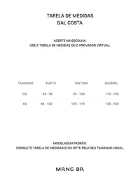 Tabela de medidas