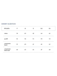 Tabela de medidas