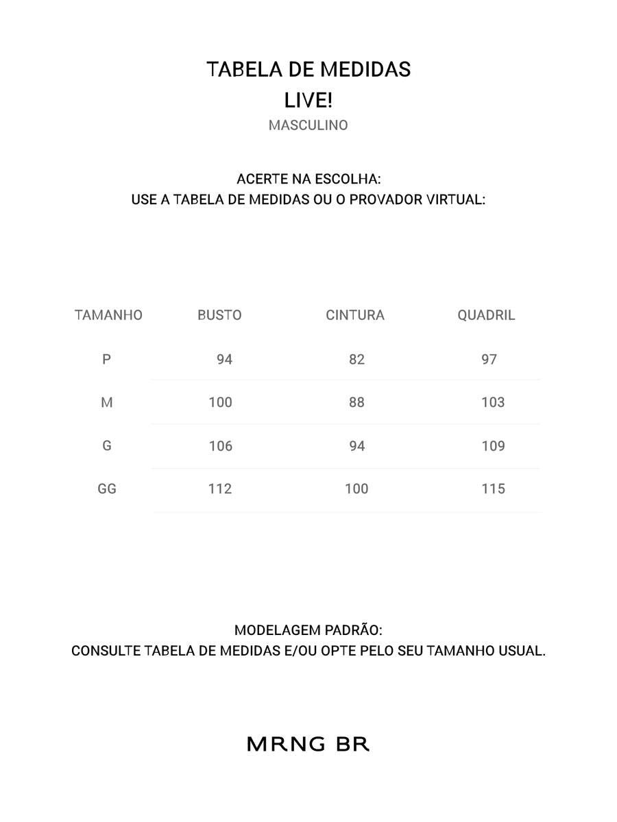 Tabela de medidas