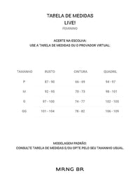 Tabela de medidas