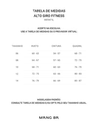 Tabela de medidas