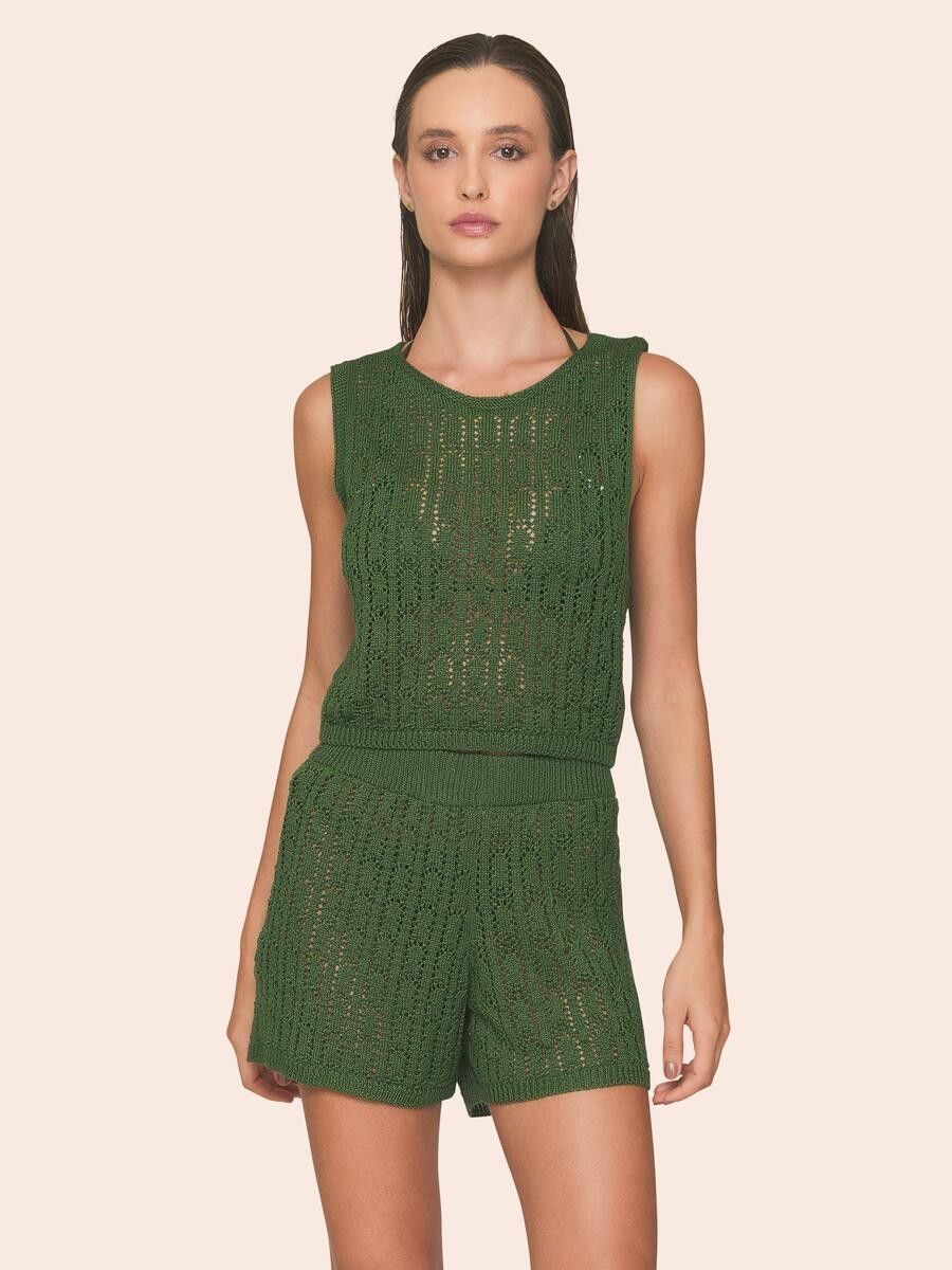 blusa tricot verde rosetta 8205410 lua luá