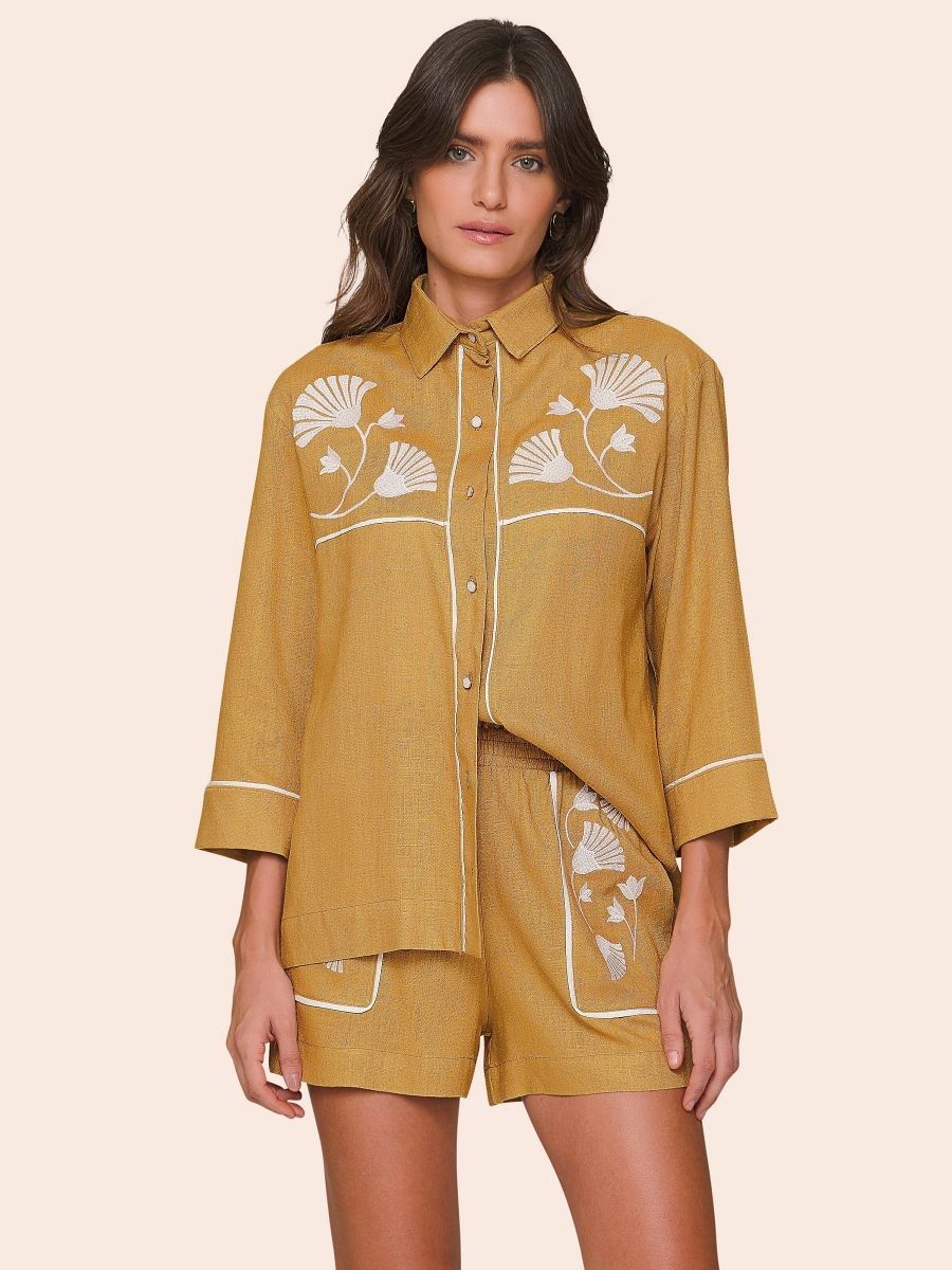 camisa e shorts bordado papyrus 8275405 lua luá