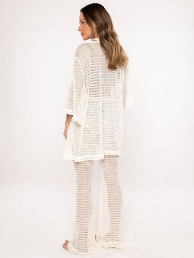 calça flare crochet off white 9160 brazil del mar