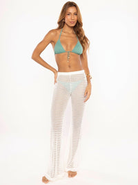 biquíni e calça crochet off white 9154 brazil del mar
