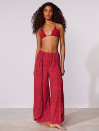 calça fenda vermelho paysage 18101 cia marítima
