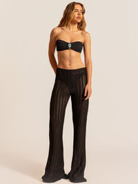 calça flare floc preto 4401 lefah