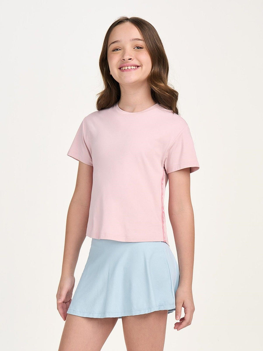 t-shirt infantil rosa pastel 2515702 alto giro
