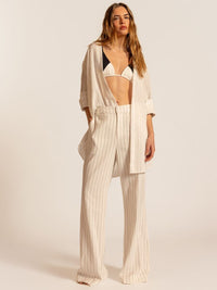 calça olivia risca de giz off white 4403 lefah