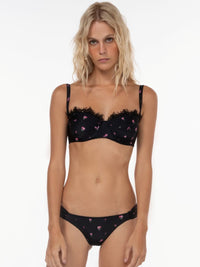 top meia taça nina poa floral T02 triya