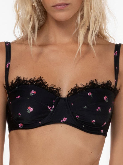 top meia taça nina poa floral T02 triya