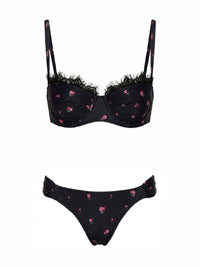 biquíni meia taça nina poa floral T02 triya