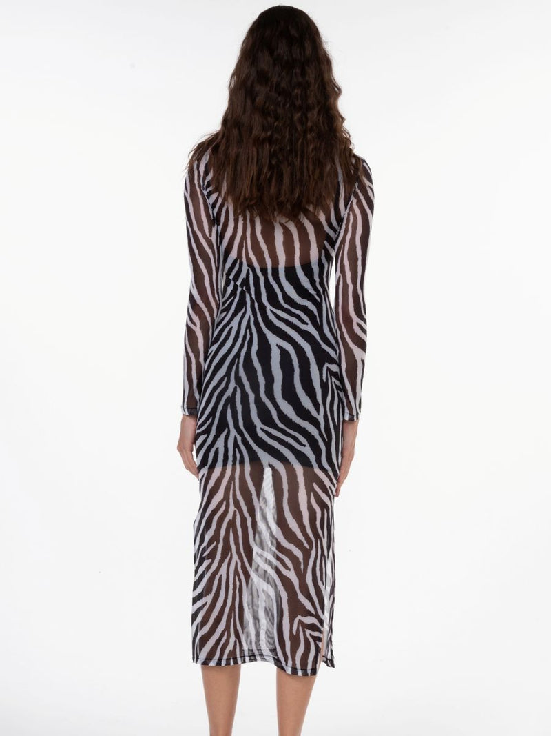 vestido midi jack zebra VE02 triya