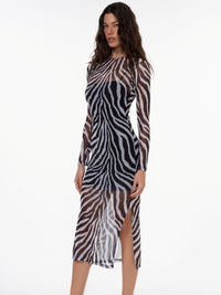 vestido midi jack zebra VE02 triya