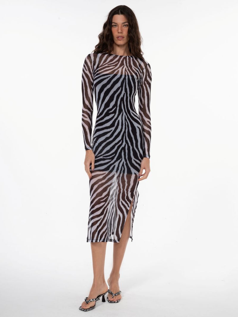 vestido midi jack zebra VE02 triya