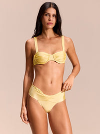 biquíni meia taça amarelo chantal 1911 mos beachwear