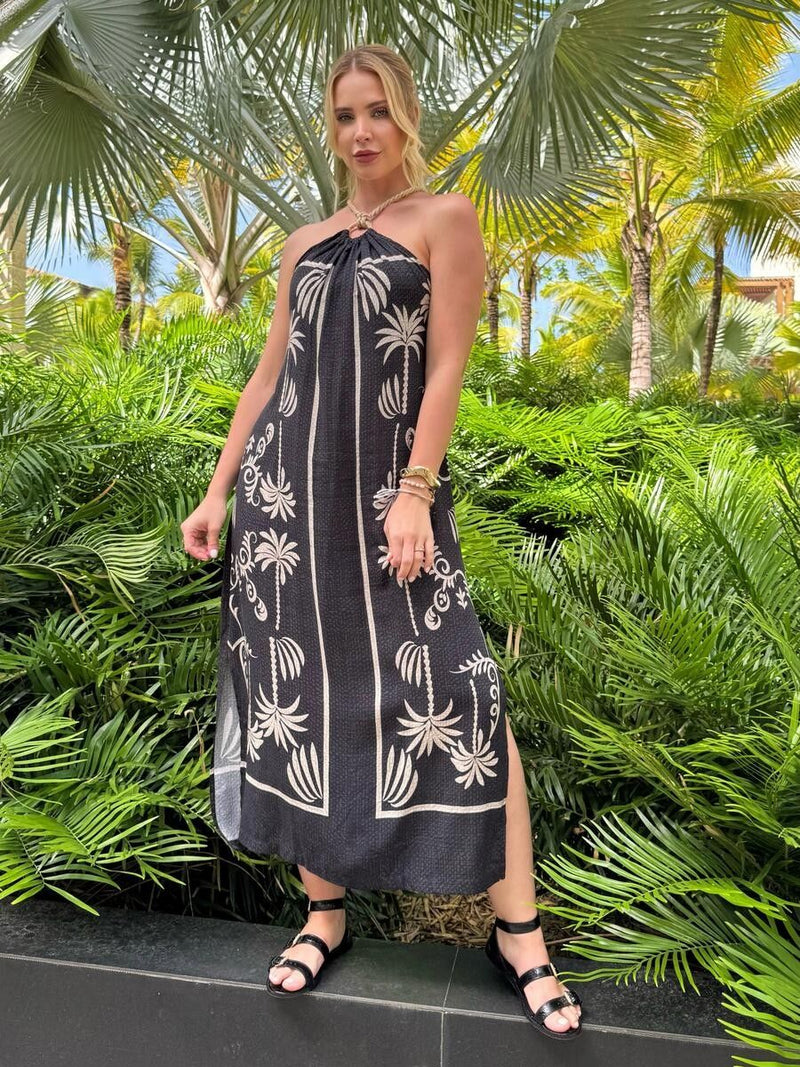 vestido longo areia do tempo 1319 de chelles