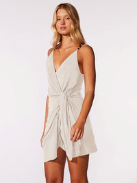 vestido curto transpasse off white 19010 cia marítima