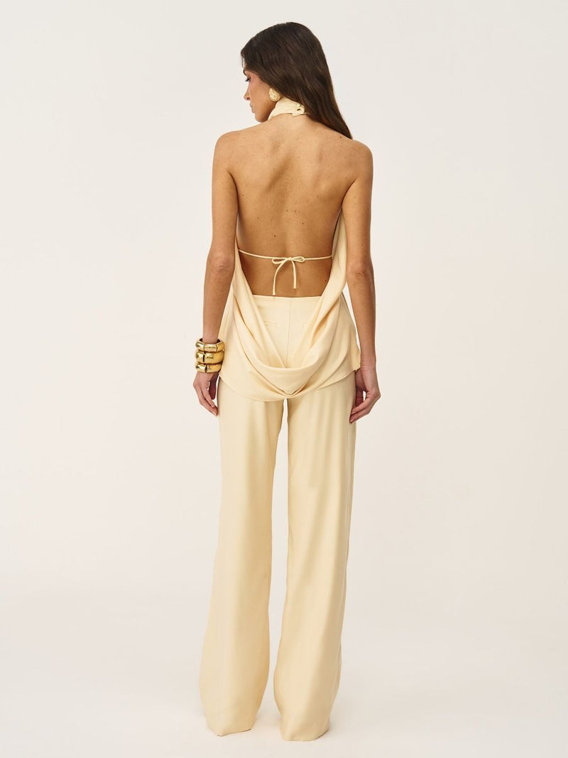 conjunto blusa e calça eva amarelo butter 0379 oásis resortwear