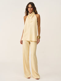 conjunto blusa e calça eva amarelo butter 0379 oásis resortwear