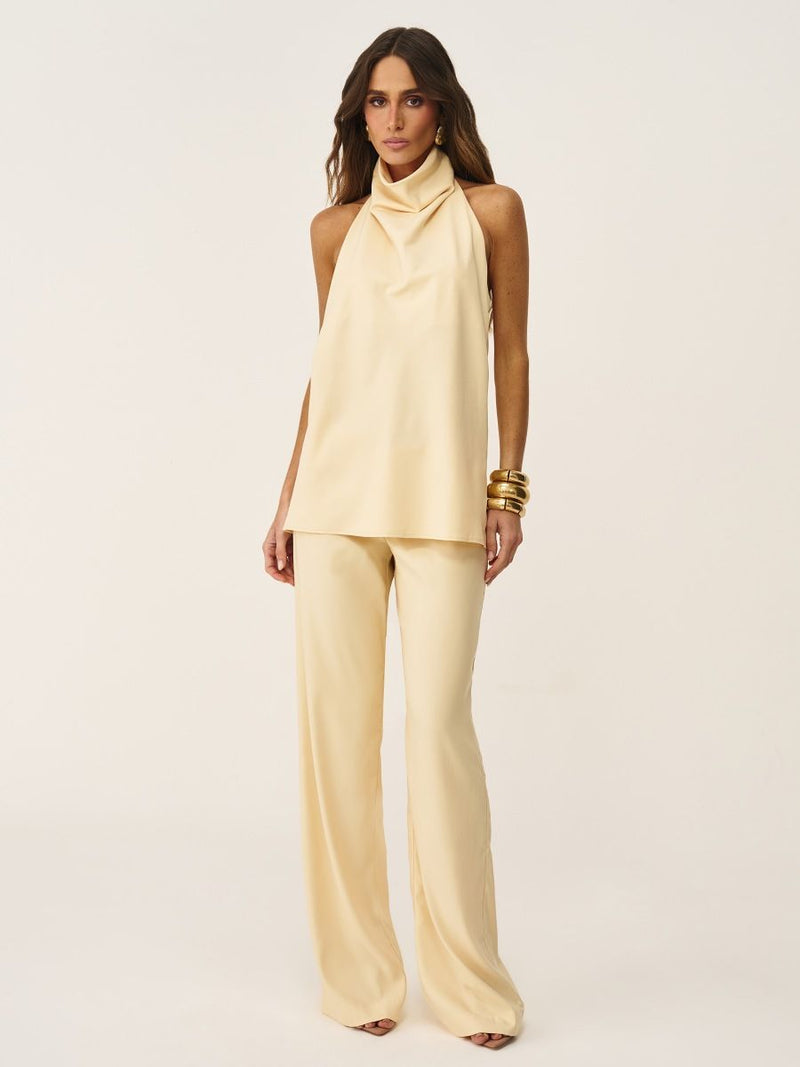 conjunto blusa e calça eva amarelo butter 0379 oásis resortwear