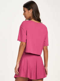 t-shirt cropped rosa eterna 2511716 alto giro