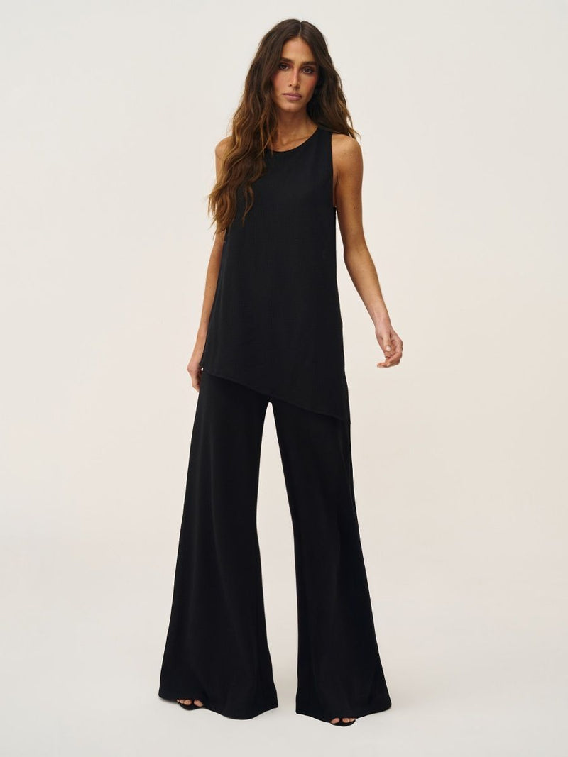 conjunto blusa e calça amyra preto 0492 oásis resortwear
