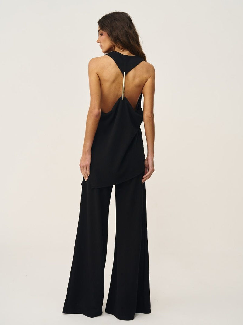 conjunto blusa e calça amyra preto 0492 oásis resortwear