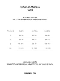 Tabela de medidas
