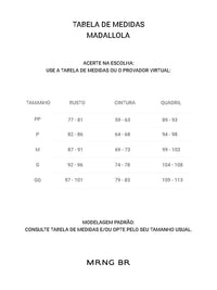Tabela de medidas