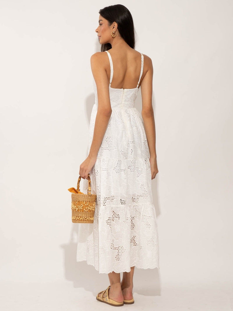 vestido renda guipire branco R02 nidas