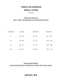 Tabela de medidas