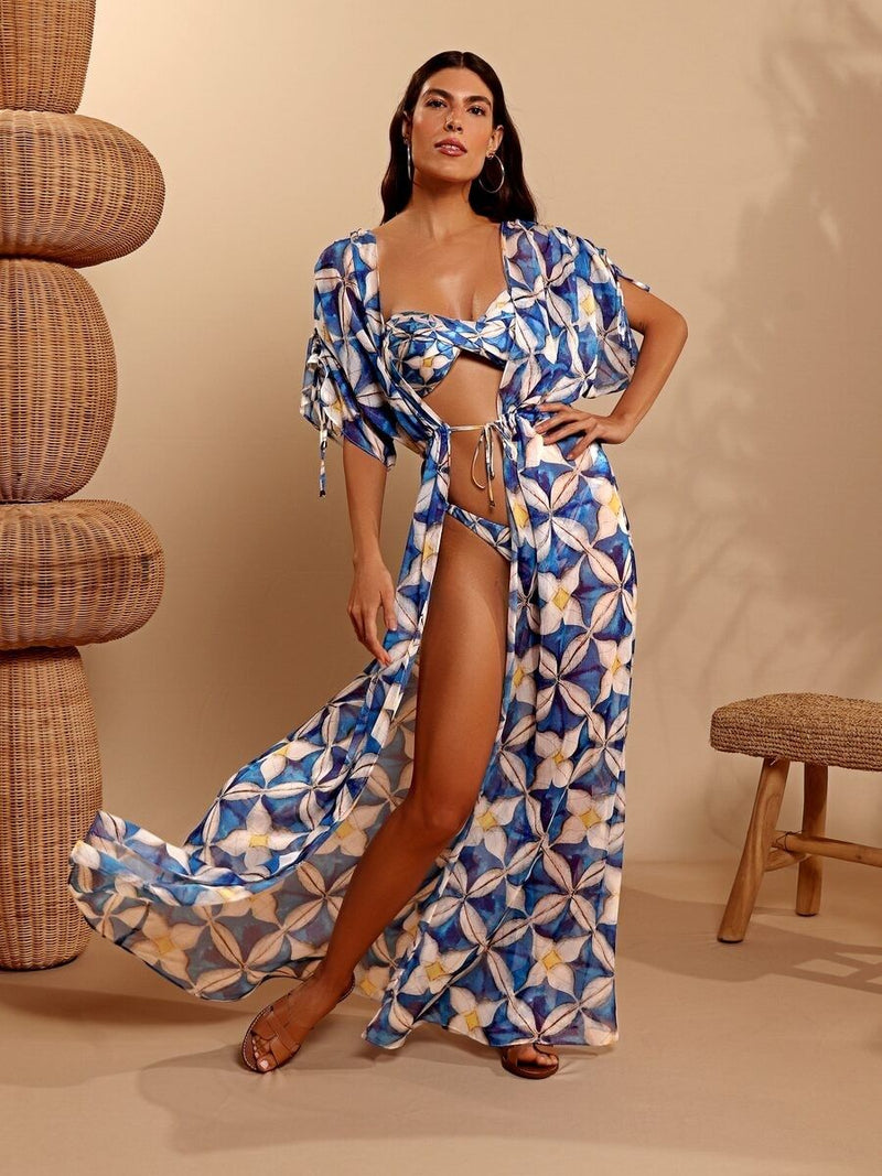 chemise franzida azulejo 1049S karla vivian