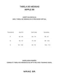 Tabela de medidas